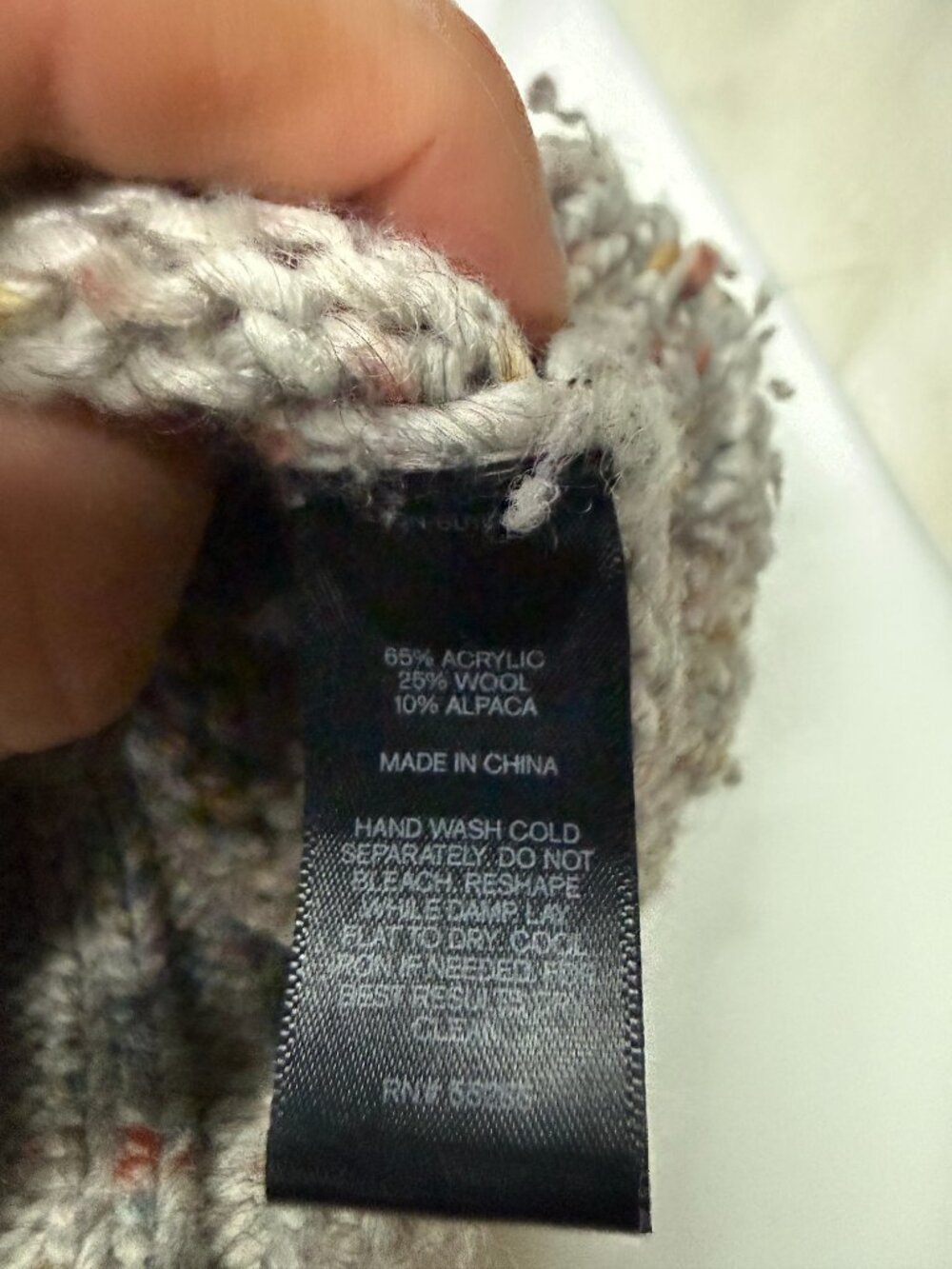 Express Oatmeal Flecked Alpaca Blend Shawl Collar Sweater Sz S - Picture 4 of 4